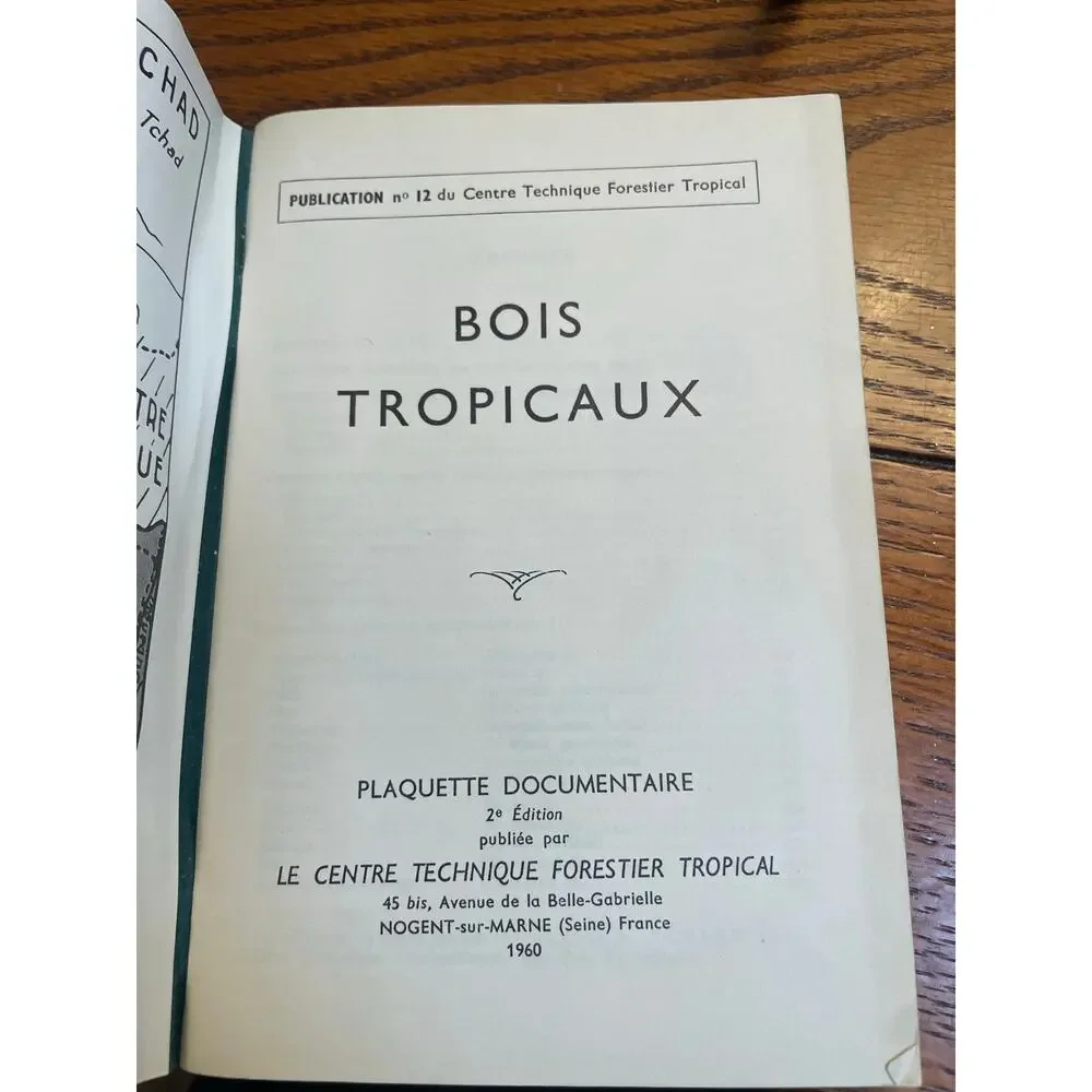Bois Tropicaux 1960 French Tropical Wood Forestry Reference Book 2nd Edition